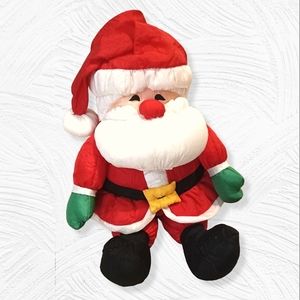 Vtg 90's Hallmark Cards Santa Claus Parachute Nylon Plush Stuffed Animal - Chris